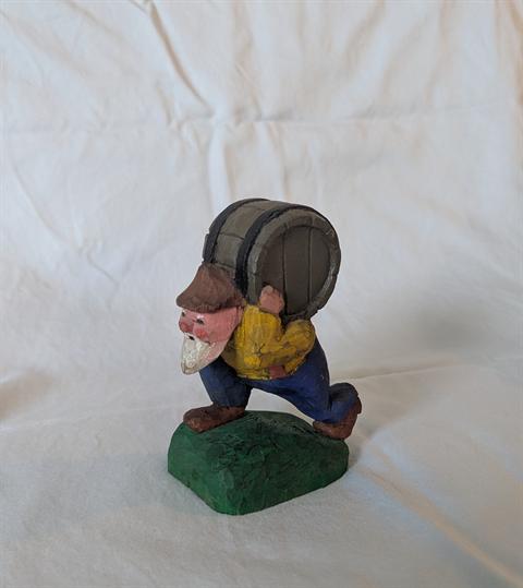 Old Man Barrel character study with barrel-inspired form and expressive facial features